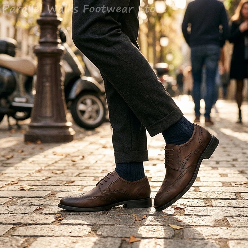 Men Brogue Derby Shoes Formal  - Men Shoes For Wedding 评论和价格