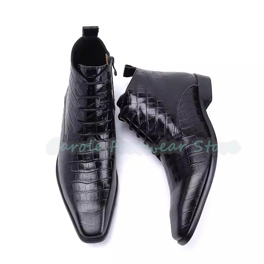 Fashion Genuine Leather Ankle  - Men Shoes For Wedding 评论和价格