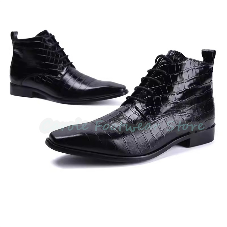 Fashion Genuine Leather Ankle  - Men Shoes For Wedding 评论和价格