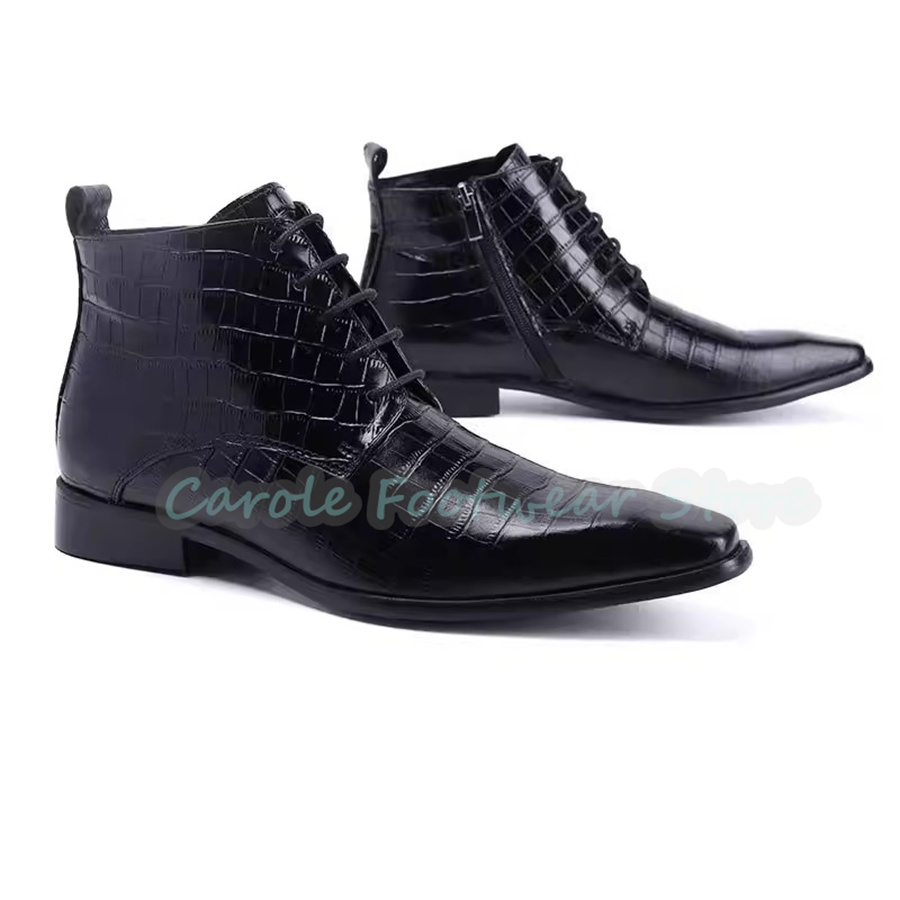 Fashion Genuine Leather Ankle  - Men Shoes For Wedding 评论和价格