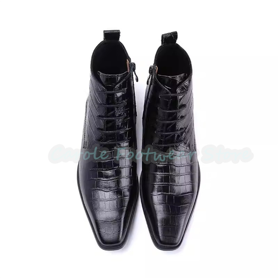 Fashion Genuine Leather Ankle  - Men Shoes For Wedding 评论和价格