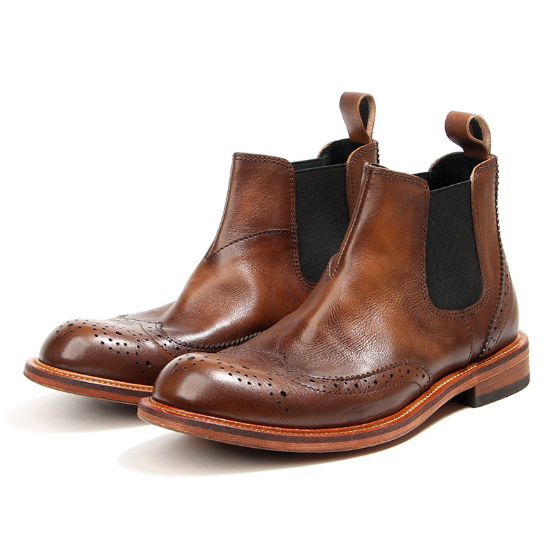 New Handmade Men Vintage Briti - Men Shoes For Wedding 评论和价格
