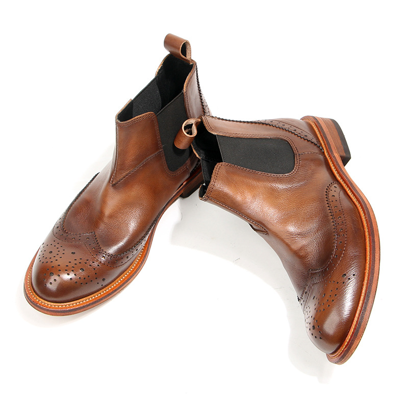 New Handmade Men Vintage Briti - Men Shoes For Wedding 评论和价格