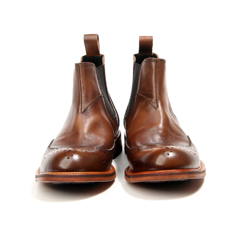 New Handmade Men Vintage Briti - Men Shoes For Wedding 评论和价格