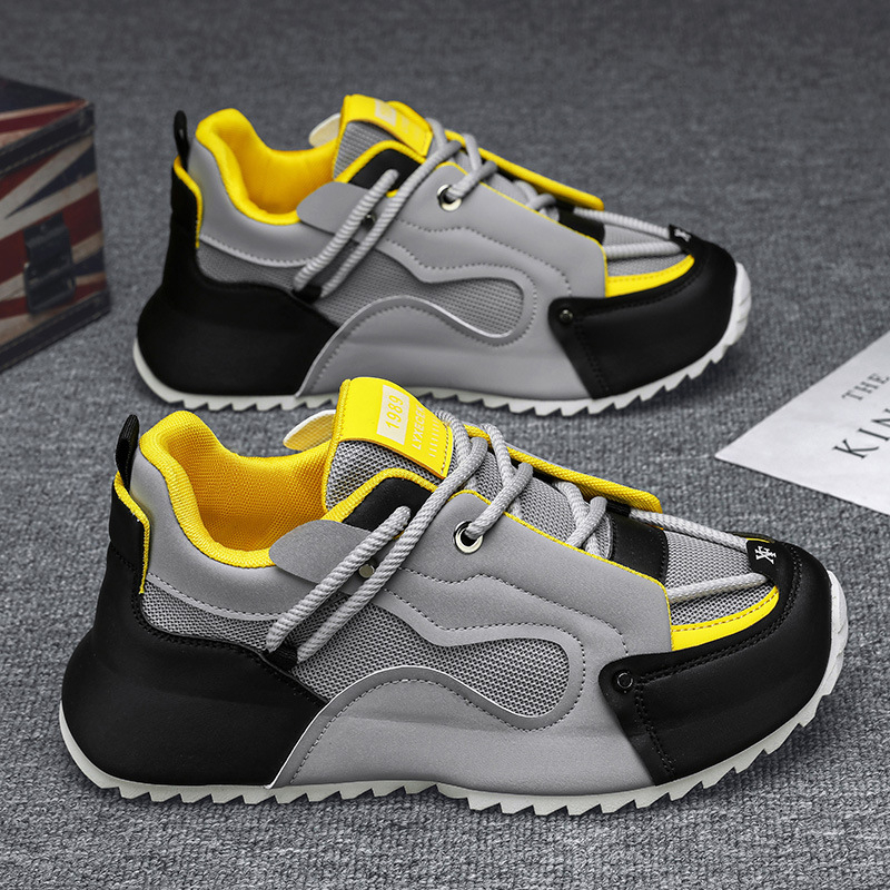 Grey Black And Yellow Chunky D - Men Shoes Yellow 评论和价格