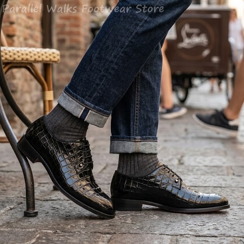 Men Patent Leather Oxford Shoe - Men Shoes For Wedding 评论和价格