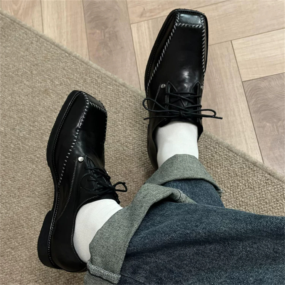 Derby Shoes for Men British St - Men Shoes For Wedding 评论和价格
