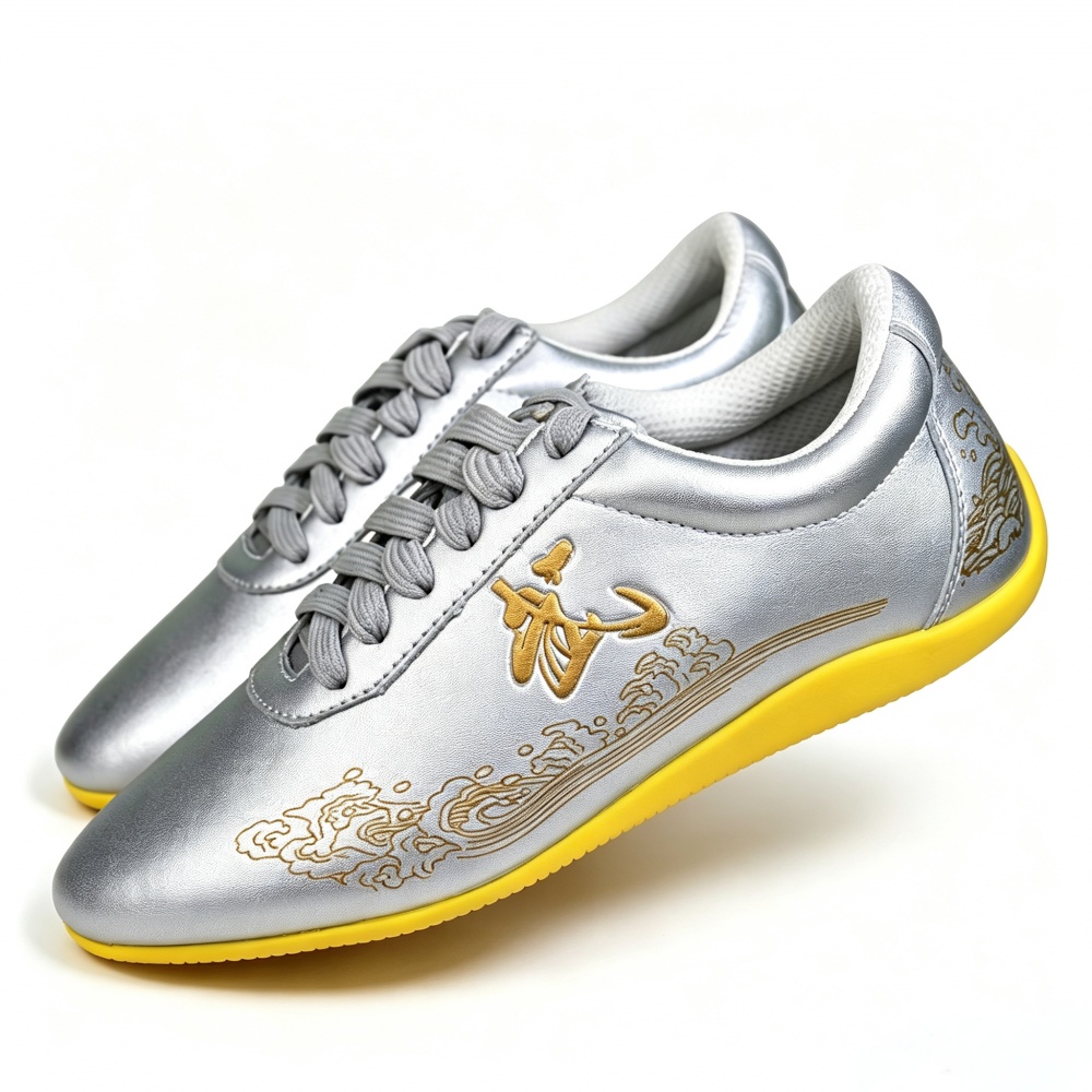 Genuine Leather Tai Chi Shoes  - Men Shoes Yellow 评论和价格