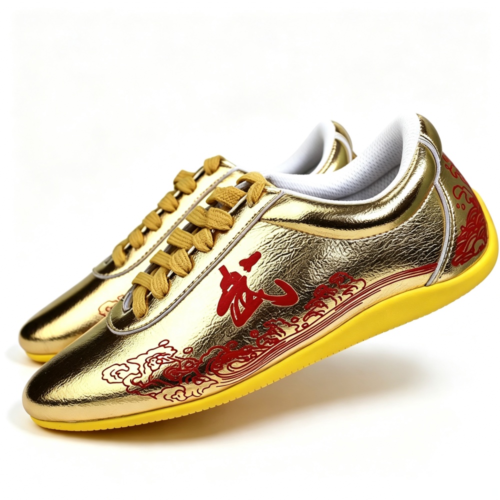 Genuine Leather Tai Chi Shoes  - Men Shoes Yellow 评论和价格