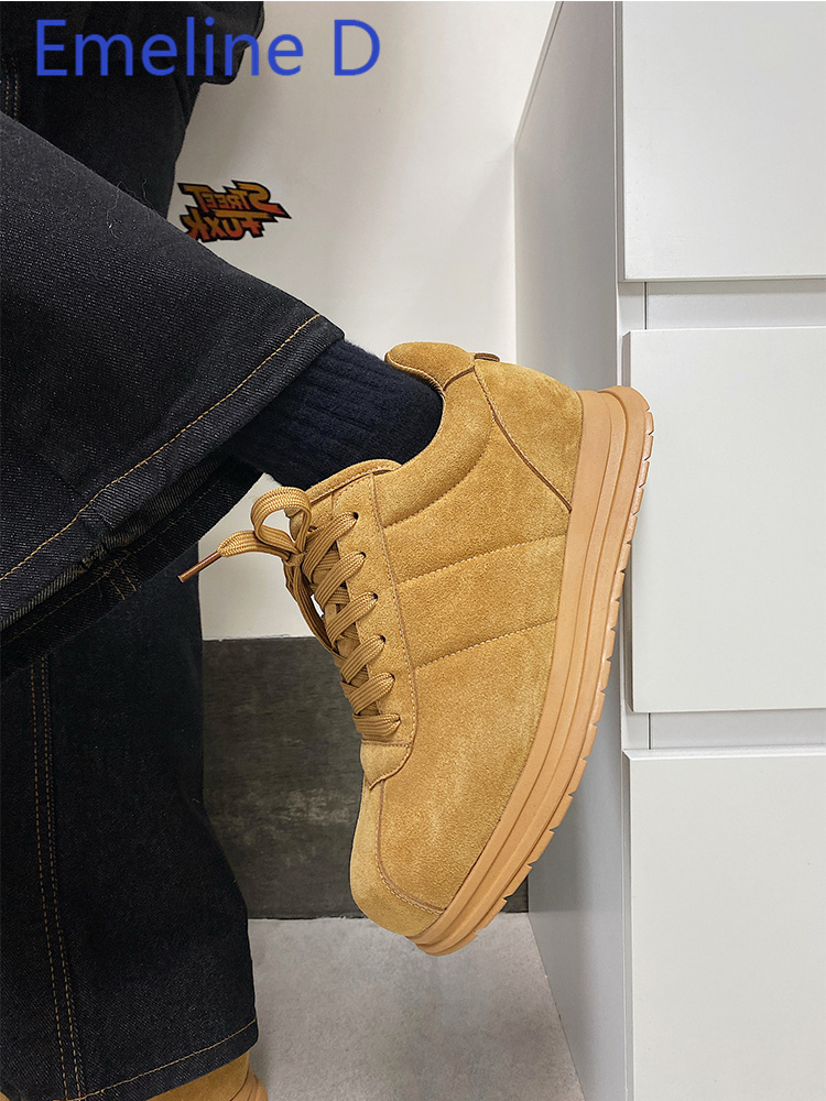 Yellow Thick Soled Lace Up Bre - Men Shoes Yellow 评论和价格