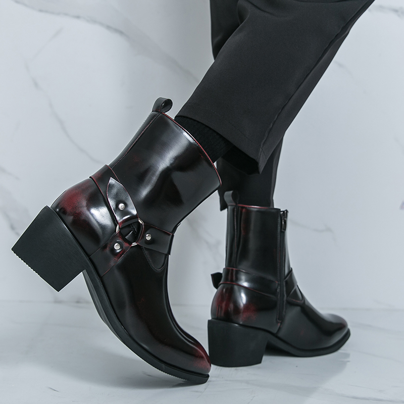 Autumn Brand High Heels Chelse - Men Shoes For Wedding 评论和价格